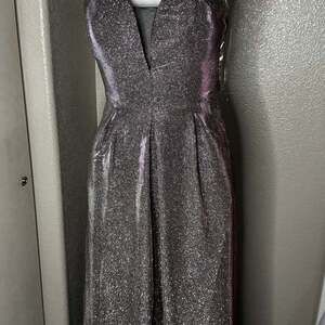 Crystal Doll Formal Maxi Dress Size 5 Royal Blue Sequin One Shoulder Cutout Gown